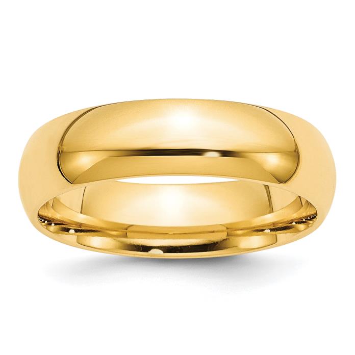 14k 6mm Comfort-Fit Band