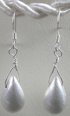 HANDCRAFTED Dangle Sterling Silver Teardrop Earrings Bridal Wedding Jewelry