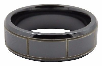 Men's MGW Black Titanium 8mm Size 11.5 Wedding Band Ring Ret $250