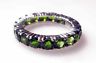 VERY RARE INTENSE GREEN CHROME DIOPSIDE ETERNITY BAND RING 10K WHITE GOLD SZ 6