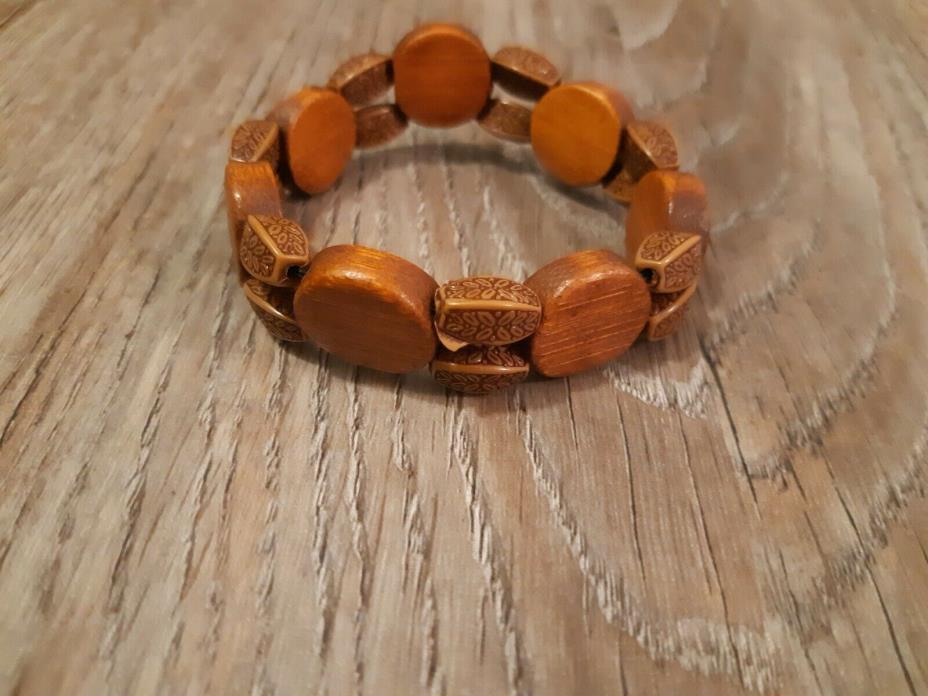 African Jewelry Wood and Beaded Bracelet for Women Handmade Ethnic set (get 2)