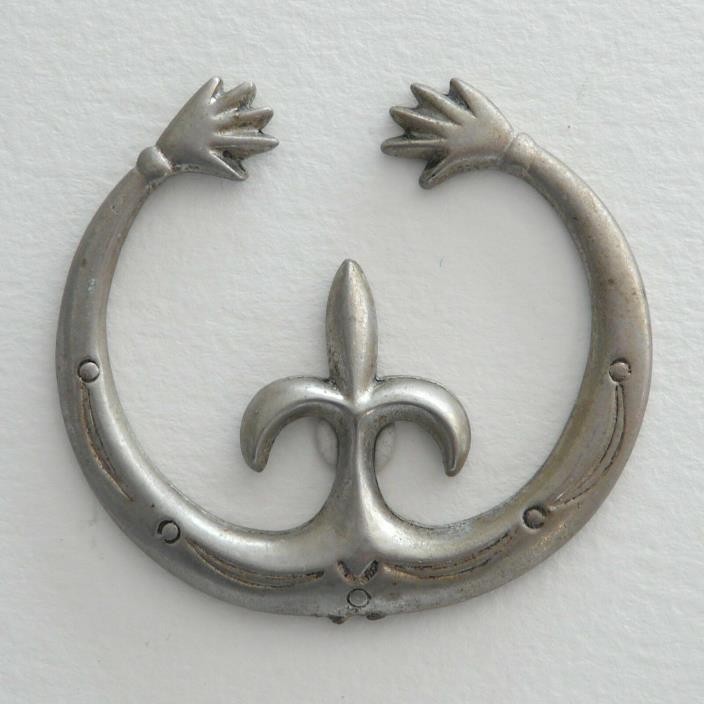 Navajo Naja Pendant Cast Silver Hands Fleur De Lis Vintage *Broken*