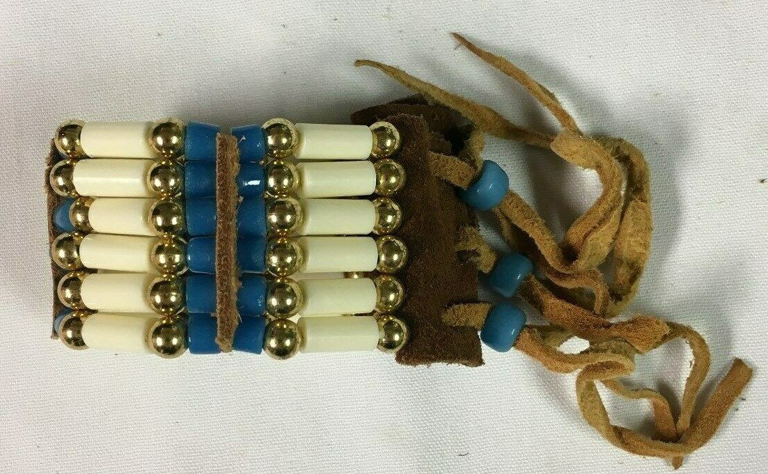 Brand new 6 row bone choker bracelet (Blue)