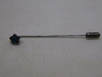 VINTAGE TURQUOISE CHIP INLAY SILVER STICK PIN