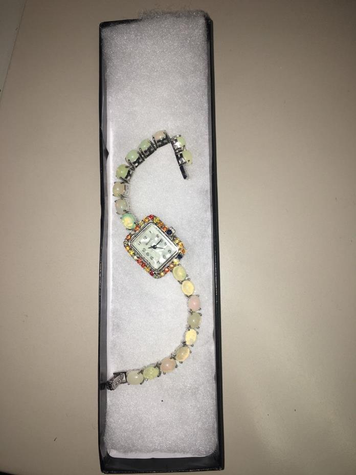 Ladies Vintage Multi-Gemstone Wristwatch - Opal 20.16ct, Sapphires 2.90ct