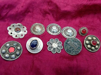 Set of 10 Mixed Vintage Afghan Tribal Buttons