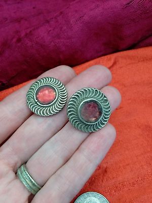 Pair of Old Vintage Kuchi Decorative Tribal Buttons .8