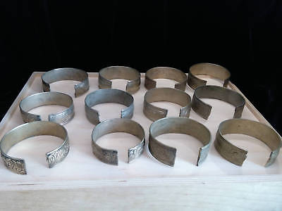 Need REPAIR 12x Vintage Afghan Cuffs IRREGULAR Metalsmith Jeweler Artisan