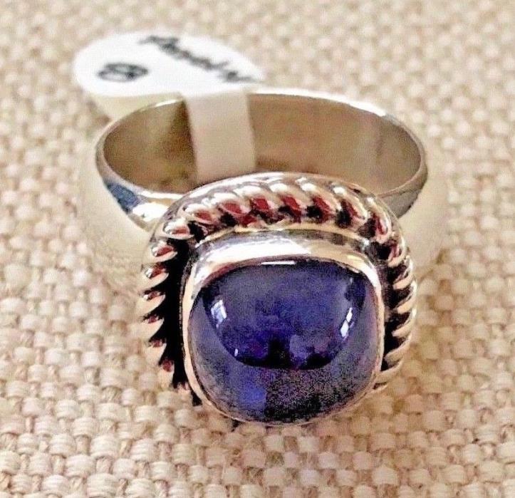 Amethyst in Sterling Silver Ring Size 8