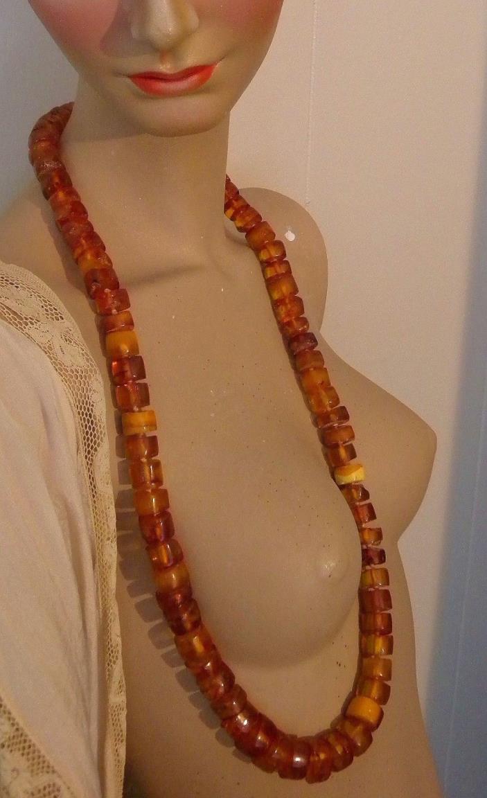 Vintage Genuine Baltic Amber Necklace...35 inches...144g / 5.1oz