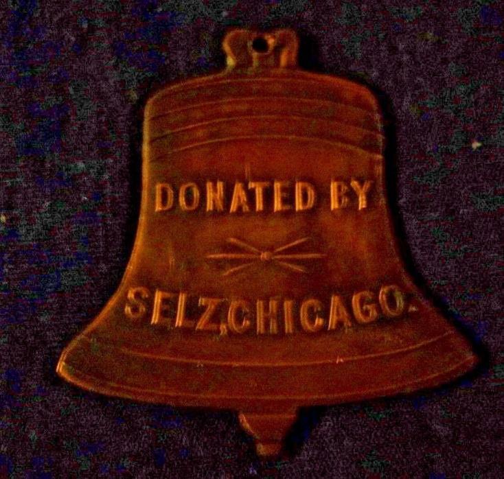 Solid Copper Selz Chicago  Liberty Bell Proficeiency Award Token Symbol Pendant