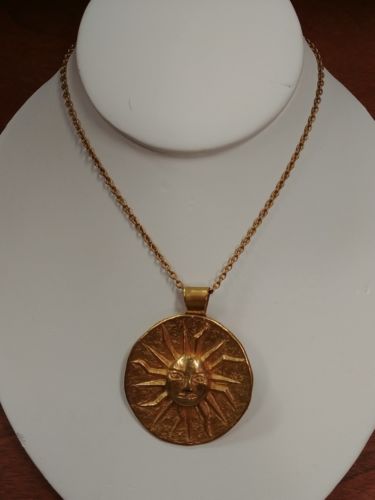 GALERIA / LA CANO PRE-COLUMBIAN SUN NECKLACE PENDANT BROOCH