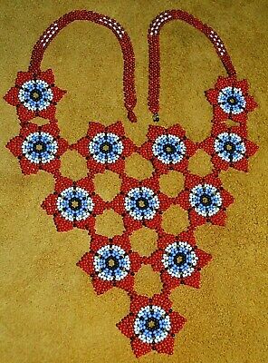 Witoto Amazon Tribe South America Ceremonial Medicine Beadwork Necklace Colombia
