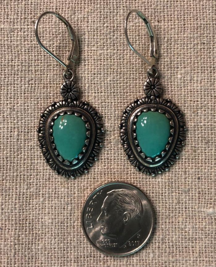 CAROLYN POLLACK Relios TURQUOISE Dangle Earrings