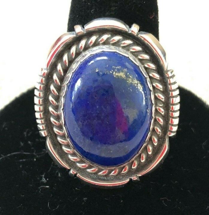 Lapis in Sterling Silver Ring Size 9 1/2 by Robert Kelly