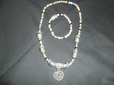 Southwestern Heart Concho Beaded Necklace