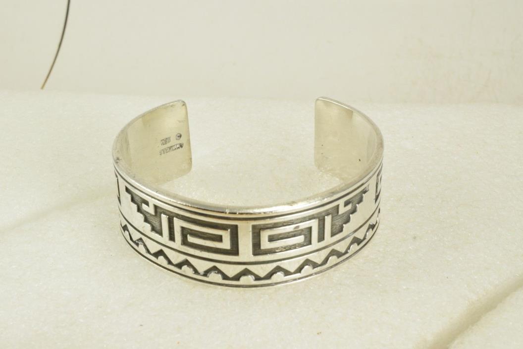 KABANA Sterling Silver Southwestern Cuff Bracelet 59.8 Grams , 20 mm WIDE