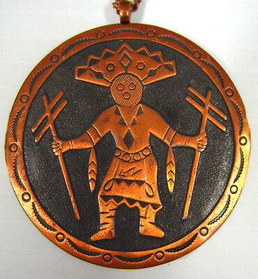 Apache ghost dancer solid copper pendant, 2