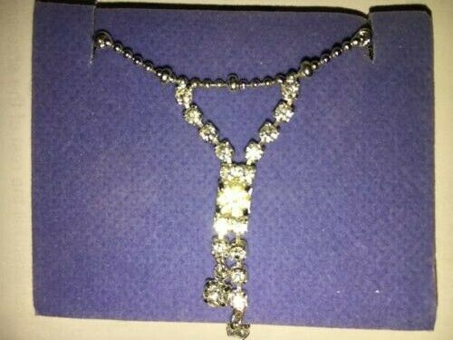 2004 AVON Sparkling Rhinestone Drop Anklet 9-10in