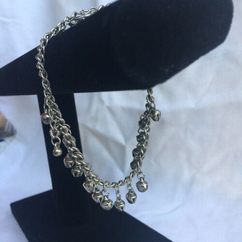 Women's Silver Chain Anklet with Bells