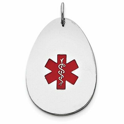 Goldia Sterling Silver 29mm Medical Jewelry Pendant