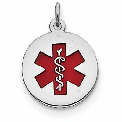 Goldia Sterling Silver 16mm Medical Jewelry Pendant
