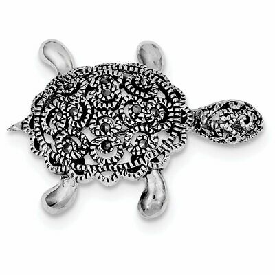 Goldia Sterling Silver Marcasite Turtle Pin