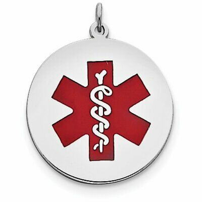 Goldia Sterling Silver 25mm Medical Jewelry Pendant