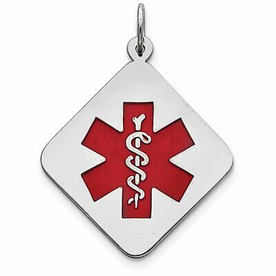 Goldia Sterling Silver 35mm Medical Jewelry Pendant