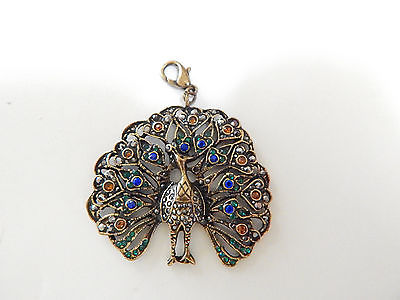 ANTHROPOLOGIE CHARM COLLECTIBLES PEACOCK RHINESTONES VERSATILE GIFT PERSONAL NEW