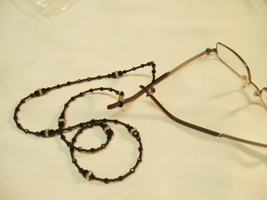 Vintage Women’s Beaded Rhinestone Eyeglass Sunglass Strand Retainer Holder