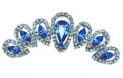 Sapphire Color Blue Crystal Hair Comb