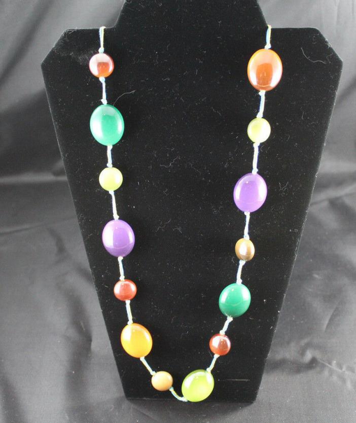Multi Color Glass Necklace and Earring Set NWT 000300964