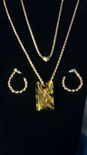 Fashion Women Gold-tone Jewelry Sets Necklace Earring Set
