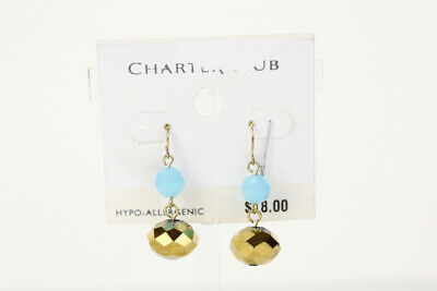 Charter Club  Turquoise/Gold-Tone Stone Earrings