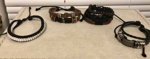 Jewelry Lot Paparazzi Bracelets Lot Of 4 Fake Leather