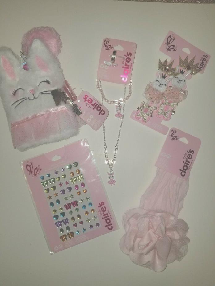 Claire's Easter Themed Journal ,  Hair Accessories  Jewelry Mixed Lot of 5 NWTS