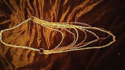 lot of 3 metal/chain costume necklaces - silver tone