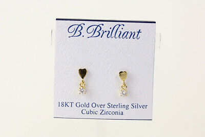 B.Brilliant 18K Gold Earrings