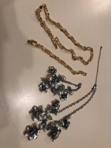 Vintage ESTATE LIQUIDATION ~ Lot Of 2 Necklaces Bracelet Sets ~ NICE QUALITY