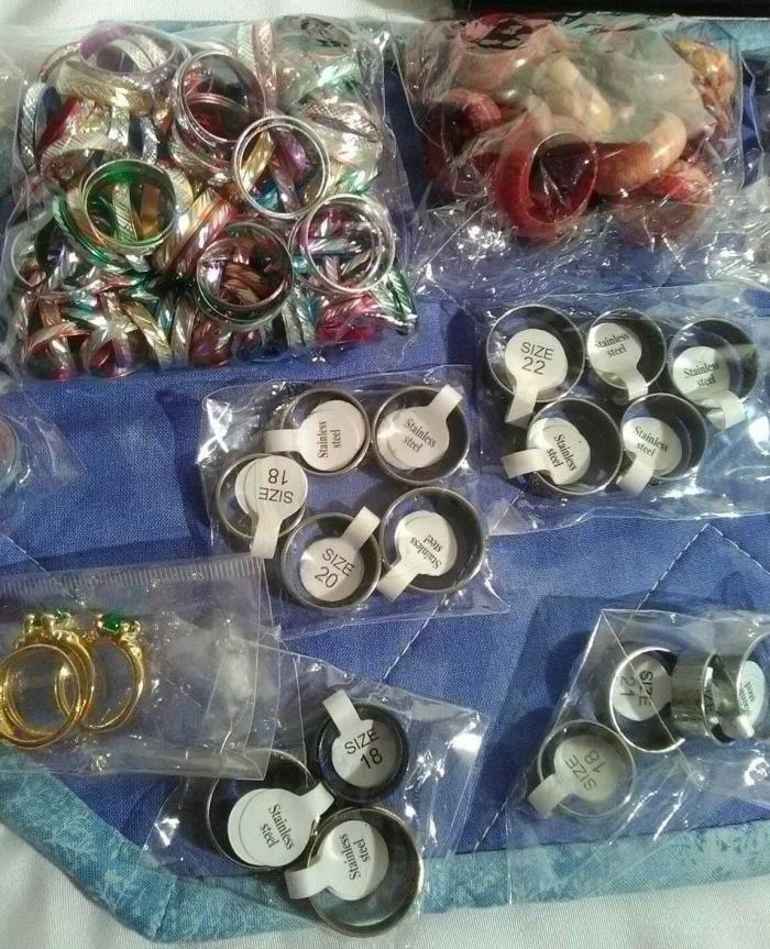 Wholesale Jewelry Lot of  450 +/- of 925 Silver Earrings and assorted Rings    S