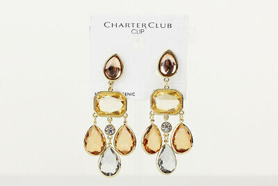Charter Club Gold-Tone Multi-Stone Earrings