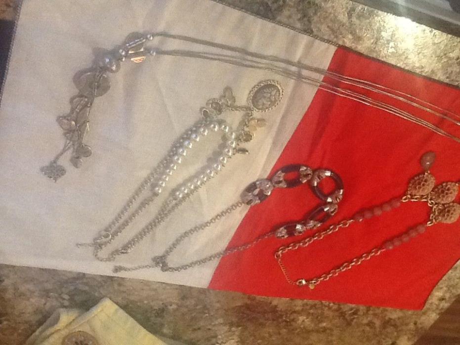 Lot of 4 Lia Sophia statement necklaces