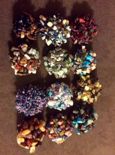Lot Of 12 Elastic With Little Stones Rings Fits All Sizes PRICE REDUCED
