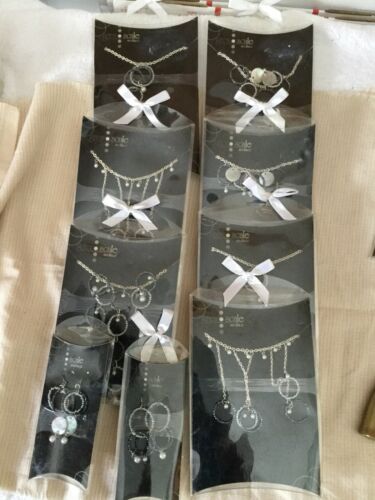 Lot Of 9 Grey Scale (7 Necklaces 2 Pairs Of Earrings)