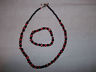 Handmade black & red necklace and bracelet set