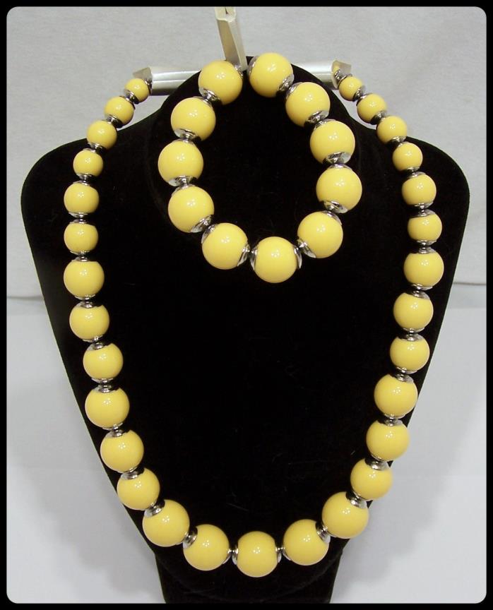 Designer Jewelry Studio Works Yellow Beaded necklace Bracelet n492