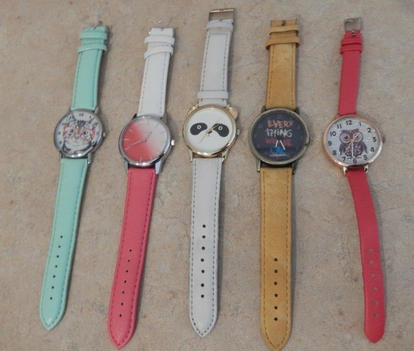 Lot of Costume Watches (5 Watches) CURRENTLY WORKING!