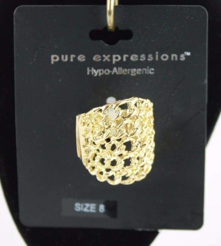 Pure Expressions Ring Gold  Color  Size 8
