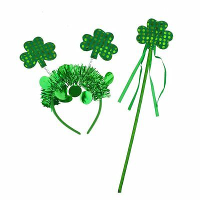 Green St. Patrick's Day Parade Shamrock Party Accessory Set 2PC